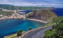 Horta city in Faial island - Azores