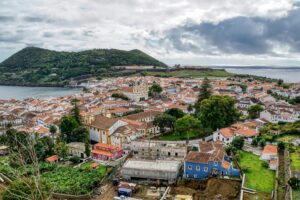 Landscape of Angra do Heroismo in Terceira Island, azores