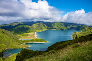 Landscape of Lagoa do Fogo in São Miguel island in the Azores