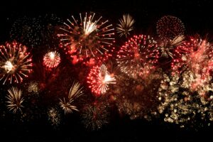 fireworks at patron saint festivals in Faial Island in the azores