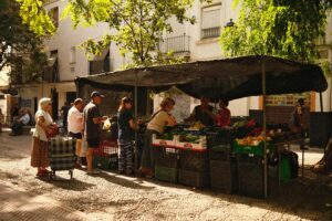 fruit market in santa maria, azores