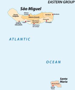 santa maria island azores map