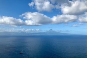 view from pico da esperança in são jorge, azores