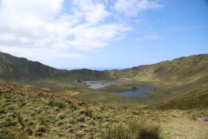 Caldeirão volcanic crater in Corvo Island, azores