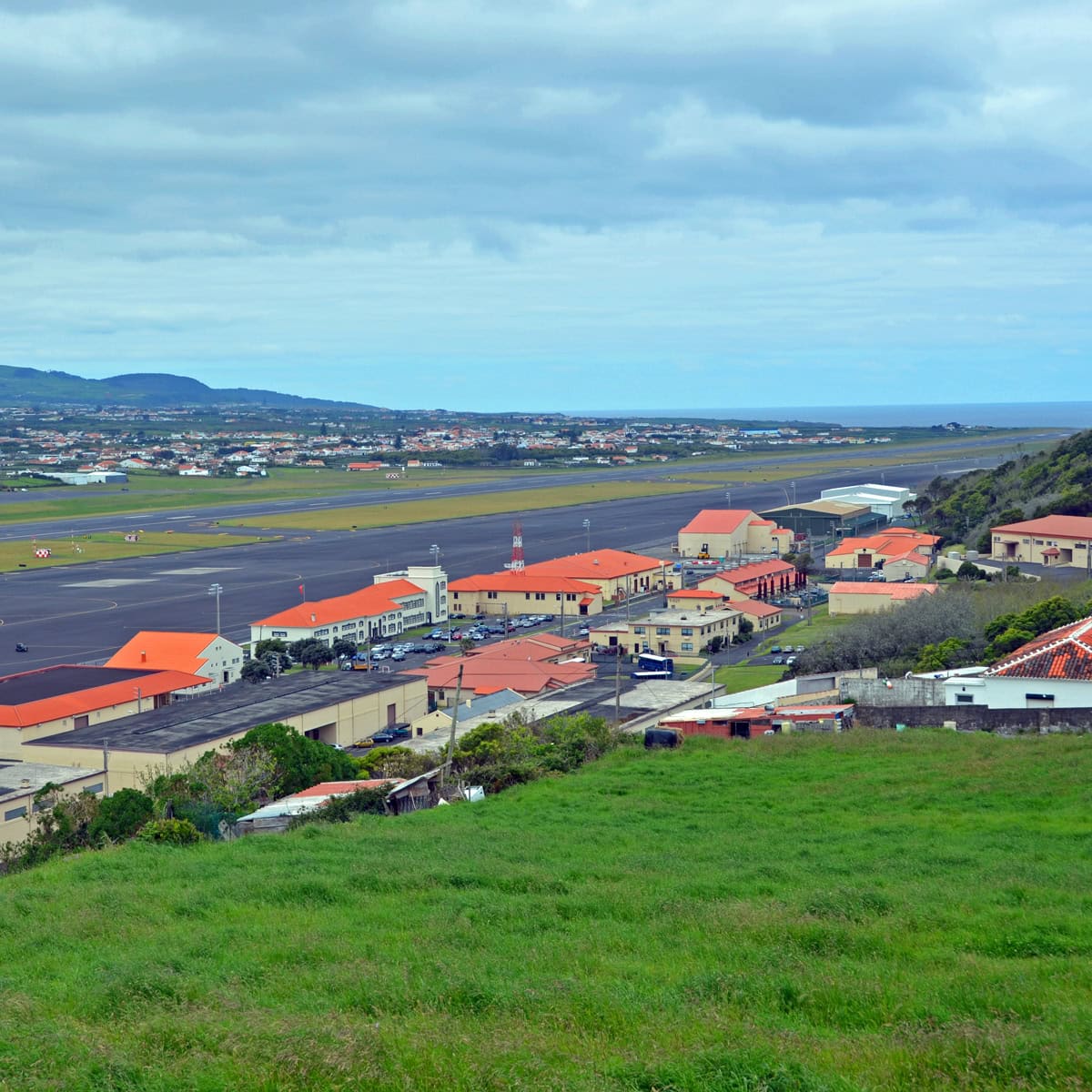 Aircraft area at Lajes Airport on Terceira Island