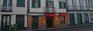 faial traditional horta buildings small