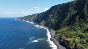 Landscape of faial island in the azores 