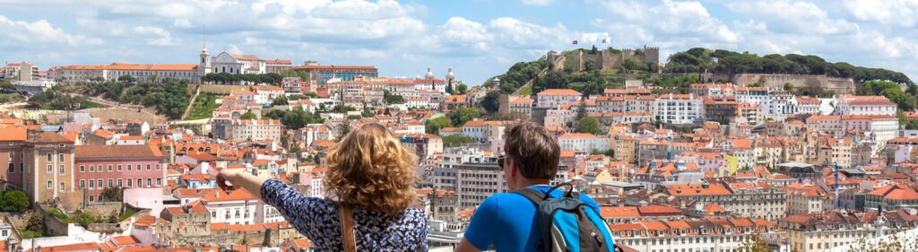 Panoramic view of Lisbon Portugal