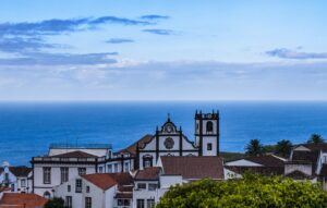 Azores Village with Church