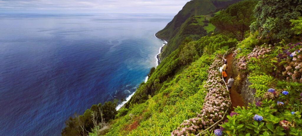 Scenic coastline near Nordeste on São Miguel Island in the Azores